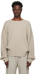 Fear of God ESSENTIALS Gray Ribbed Sweater