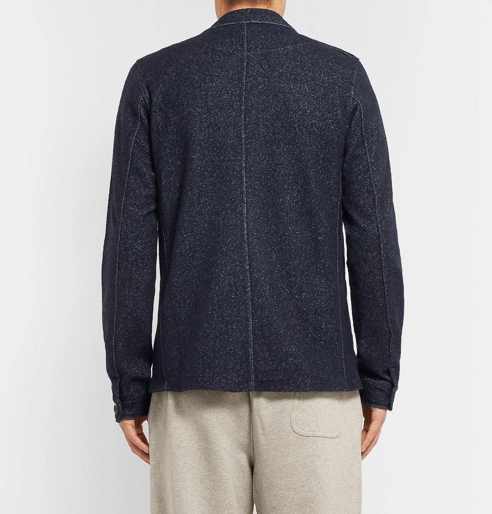 Oliver Spencer Loungewear - Navy Birch Mélange Jersey Blazer - Navy