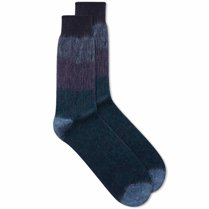 Photo: Anonymous Ism Gradation Cable Crew Sock in Navy