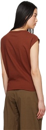LEMAIRE Red Cap Sleeve T-Shirt