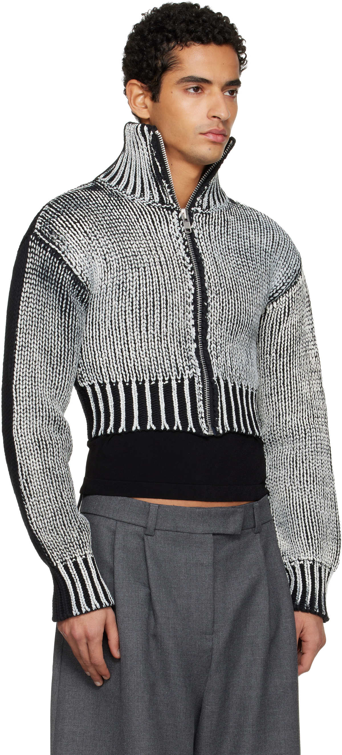 VAQUERA Black & White Zipper Jacket