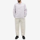 Garbstore Men's Grande Zip Stripe Shirt in Purple