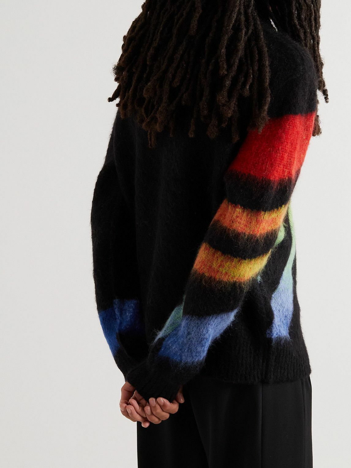 Misc Casablanca Casablanca Jacquard Monogram Knit Sweater in Multicolor Mohair