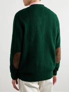 Polo Ralph Lauren - Suede-Trimmed Wool and Cashmere-Blend Cardigan - Green