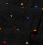 Paul Smith - Ribbed Polka-Dot Intarsia Cotton-Blend Socks - Black