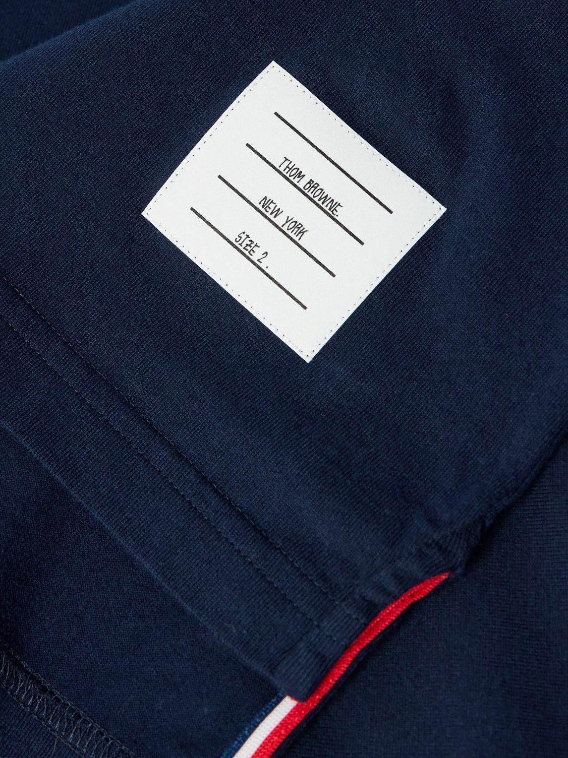 Thom Browne - Striped Cotton-Jersey T-Shirt - Blue Thom Browne