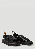 x Suicoke Mura Vibrance Croco Leather Sandals in Black