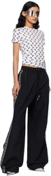 Marine Serre Black Recycled Nylon Track Pants