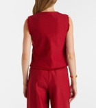 Max Mara Sumero fringed cotton gabardine vest