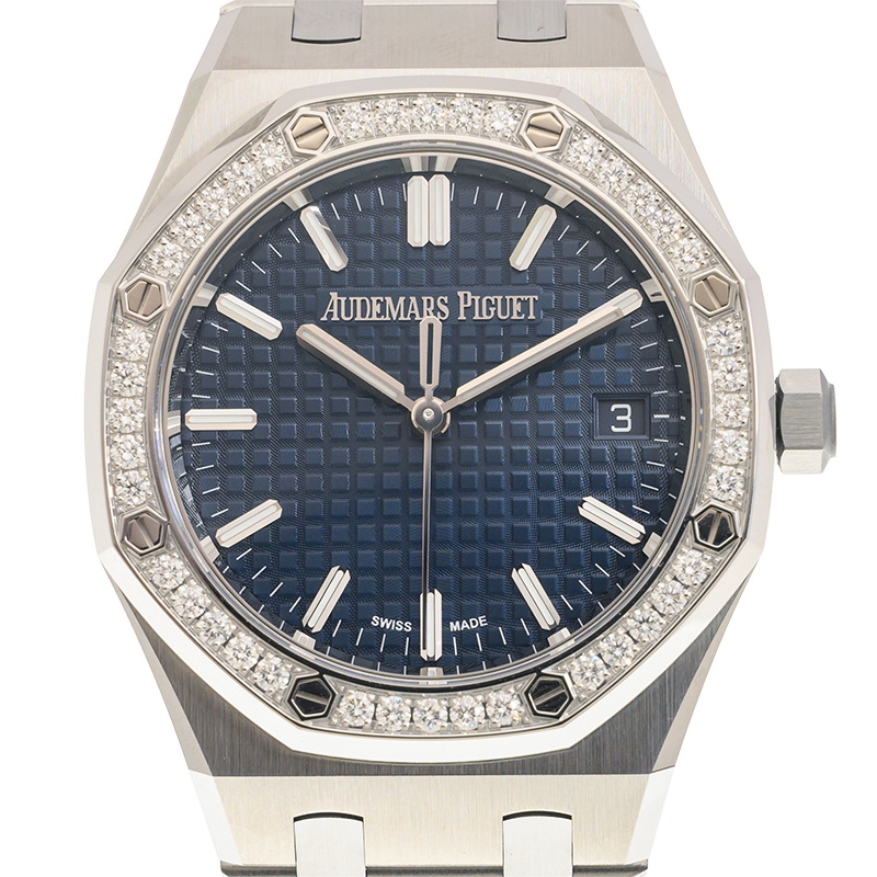 Audemars Piguet Royal Oak ''50th Anniversary'' Automatic Diamond Blue Dial Ladies Watch 77451ST.ZZ.1361ST.02