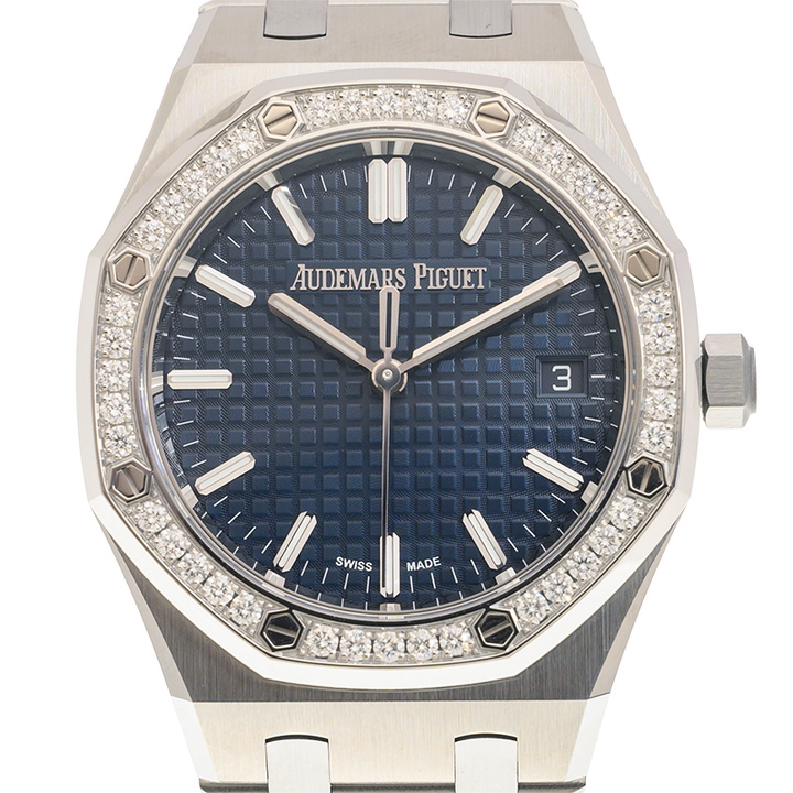 Photo: Audemars Piguet Royal Oak ''50th Anniversary'' Automatic Diamond Blue Dial Ladies Watch 77451ST.ZZ.1361ST.02
