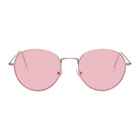 Super Silver and Pink Wire Sunglasses