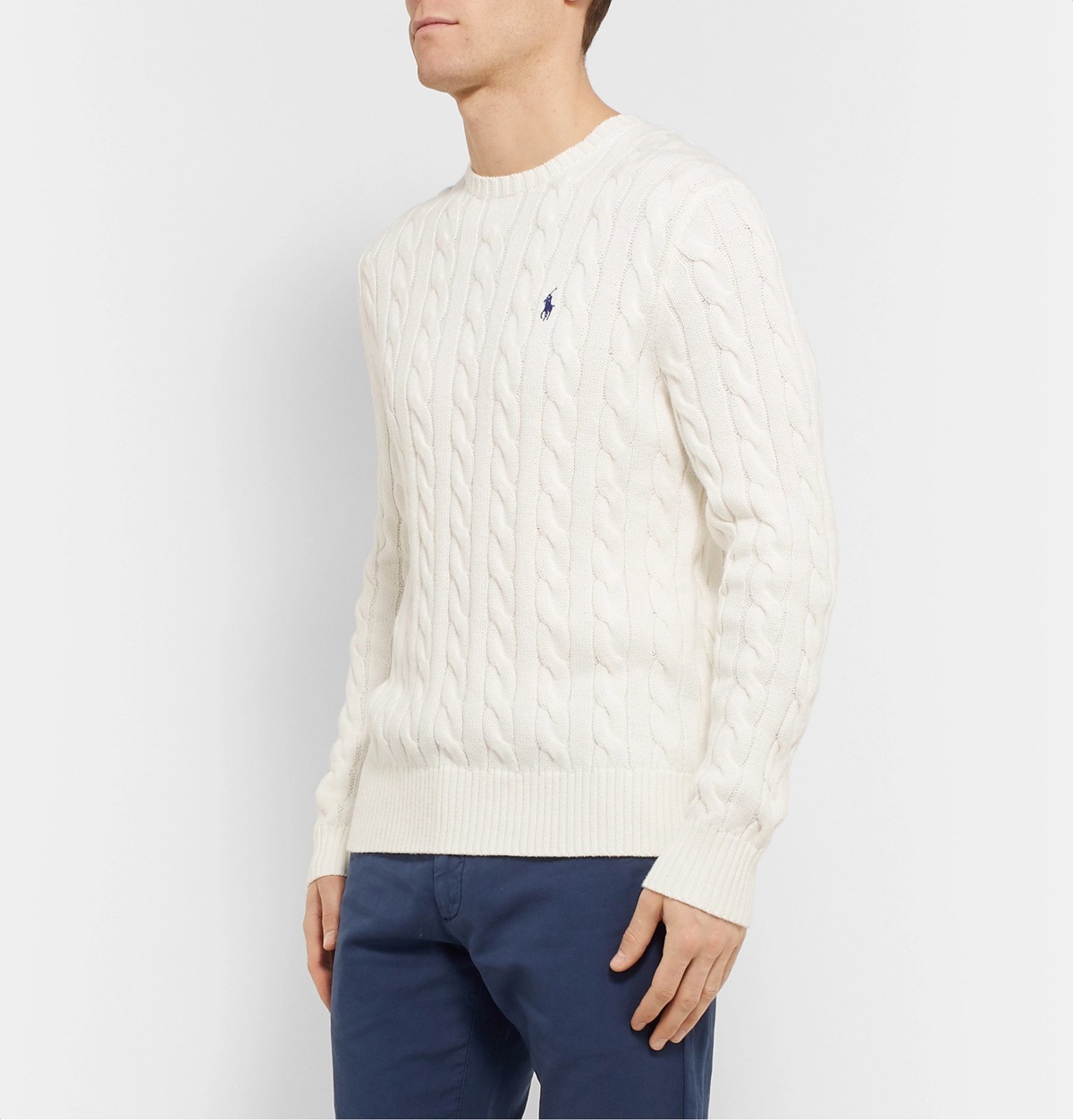 Polo Ralph Lauren - Cable-Knit Cotton Sweater - White Polo Ralph Lauren