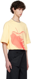 Jil Sander Yellow Printed T-Shirt