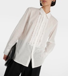 Nili Lotan Nathael Ruffle cotton shirt