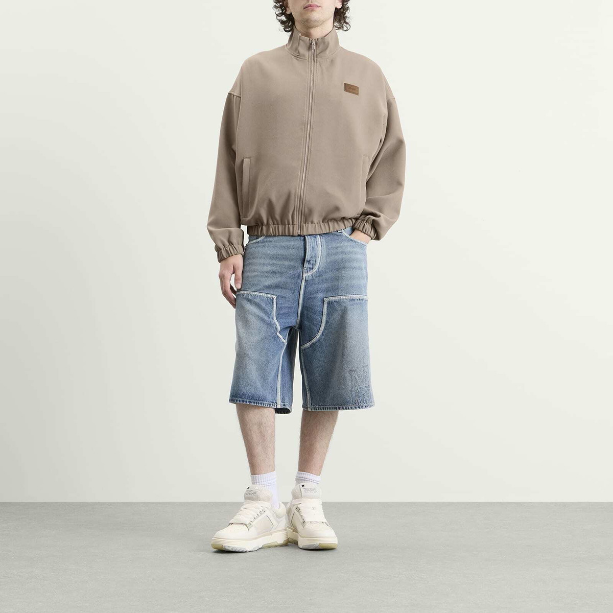 Amiri Men's Patch Cady Track Jacket in Dark Sand