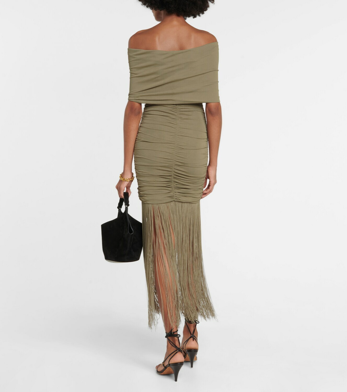 knee length dresses for ladies JACINTA EMBROIDERED MIDI DRESS