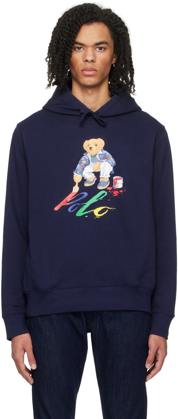 Polo bear navy outlet hoodie