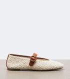Aquazzura Loom macramé Mary Jane flats