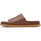 AMIRI Tan MA Leather Pool Slides