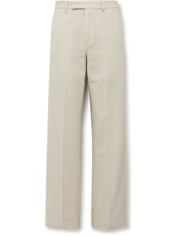 Photo: AMIRI - Wide-Leg Boiled Wool-Blend Suit Trousers - Neutrals