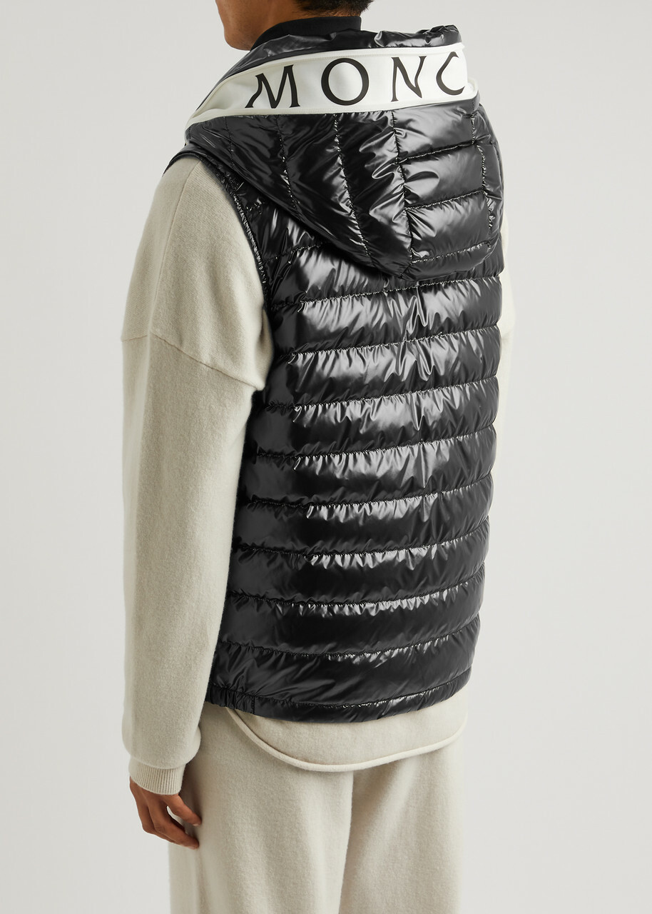 Moncler Akaishi Hooded Quilted Shell Gilet Black 5, Men's Designer