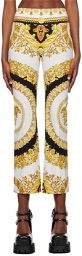 Versace Underwear White & Gold Barocco Leggings