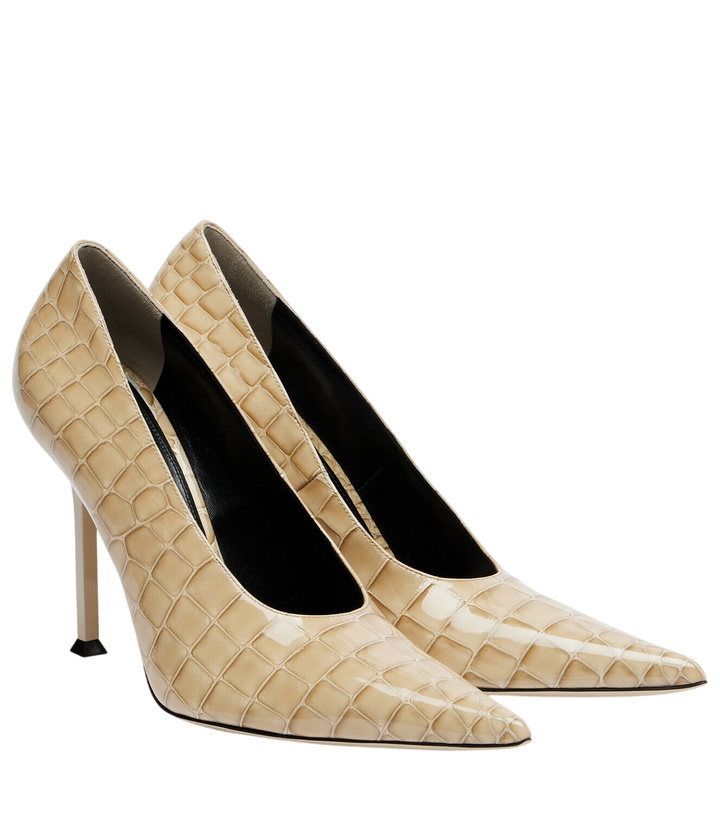 Photo: Christen Helix croc-effect patent leather pumps