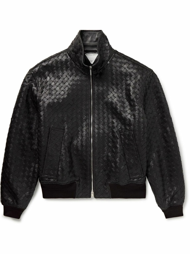 Photo: Bottega Veneta - Intrecciato Leather Blouson Jacket - Brown