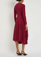 High At-length Stretch-jersey Midi Dress Burgundy