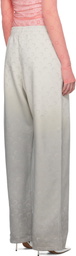 Marine Serre Gray Moon Faded Fleece Sweatpants