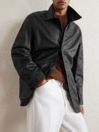 Auralee - Full-Grain Leather Jacket - Black