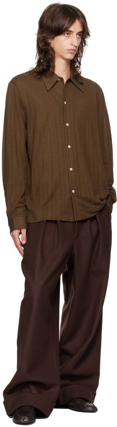 King & Tuckfield Brown Roll Cuff Chino Trousers
