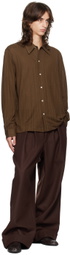 King & Tuckfield Brown Roll Cuff Chino Trousers