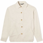 GCDS Men's Linen Overshirt in Off White