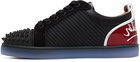 Christian Louboutin Black Fun Louis Junior Spikes Sneakers