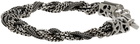 Emanuele Bicocchi Silver Mixed Braided Bracelet