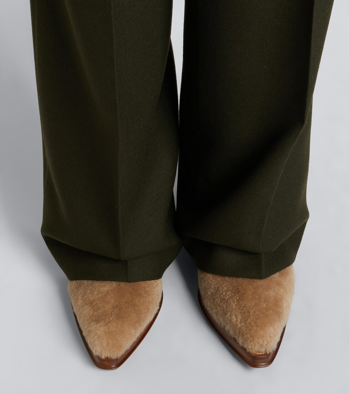 Gabriela Hearst Waite shearling knee-high boots
