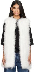 Yves Salomon Off-White Turkey Feather Vest