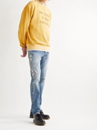 FRIENDS WITH ANIMALS - Reversible Logo-Print Cotton-Jersey Sweatshirt - Yellow