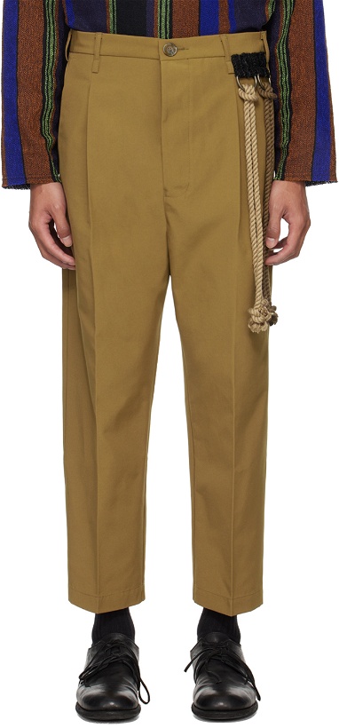 Photo: Song for the Mute Tan Pleated Trousers