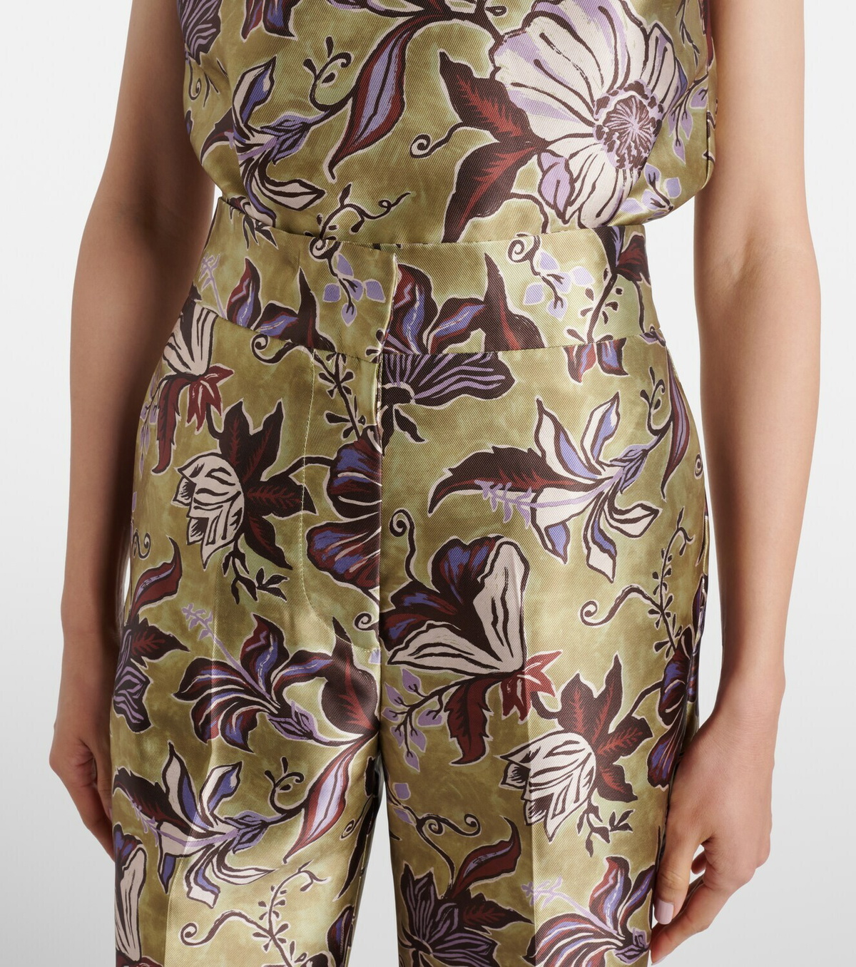 Alémais Citron floral cropped pants