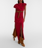 Isabel Marant Nadela gathered cotton maxi dress