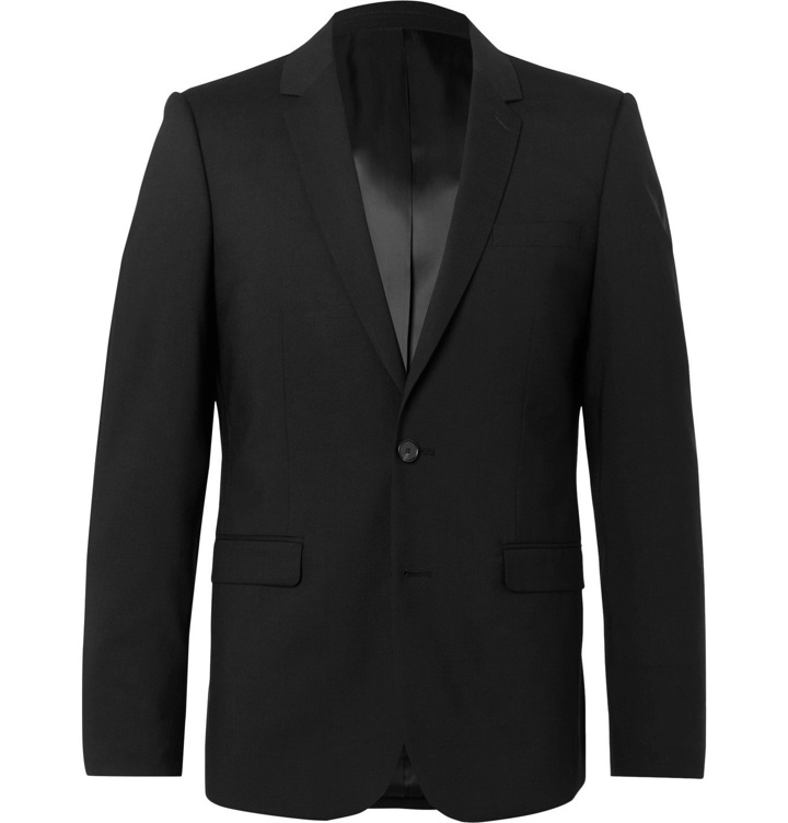 Photo: Sandro - Black Slim-Fit Wool-Blend Suit Jacket - Black