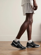 Nike Tennis - NikeCourt Zoom Vapor Cage 4 Rafa Rubber-Trimmed Mesh Sneakers - Black