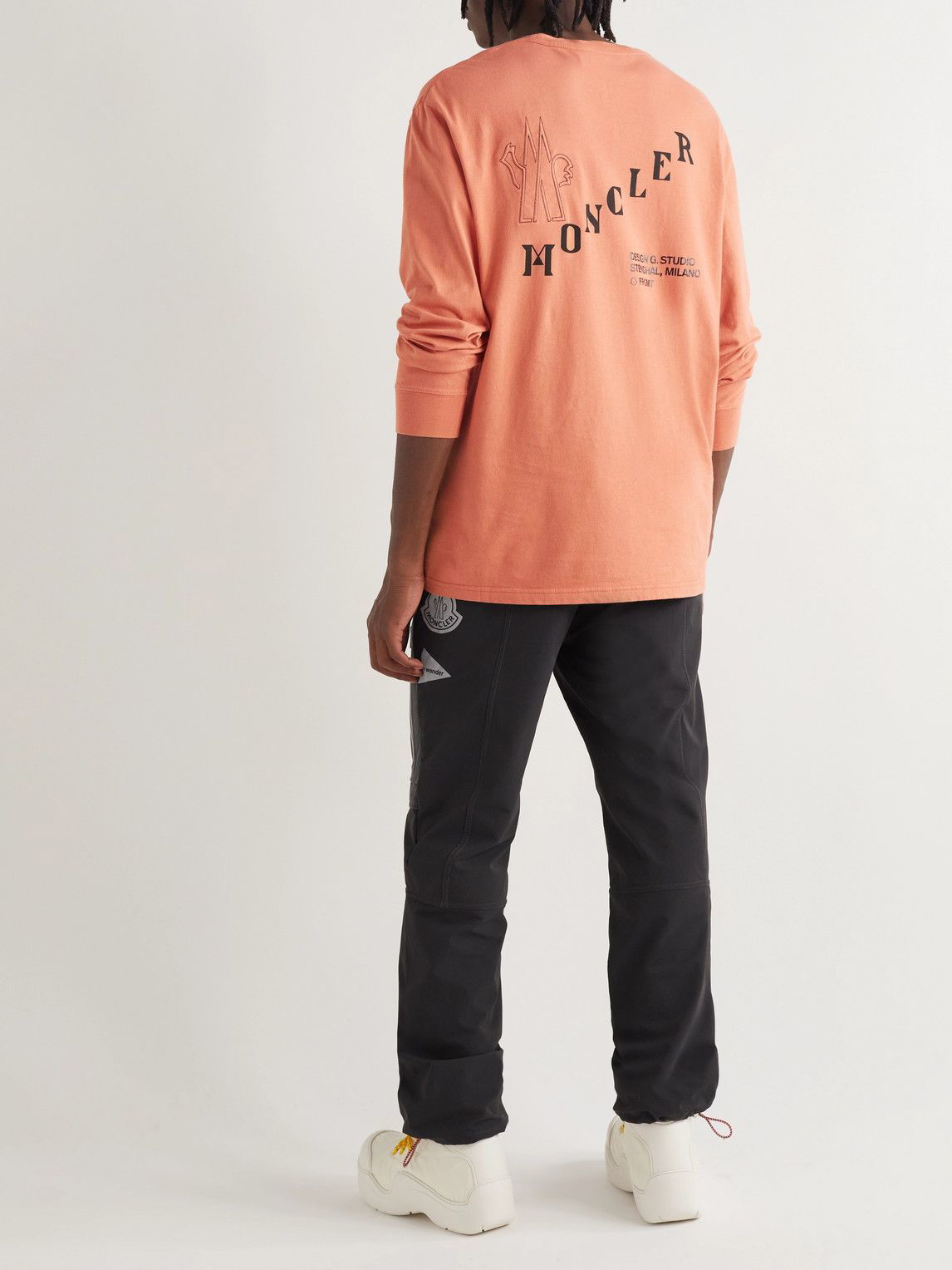 Moncler Genius Printed Cotton Jersey T-shirt in Orange for Men