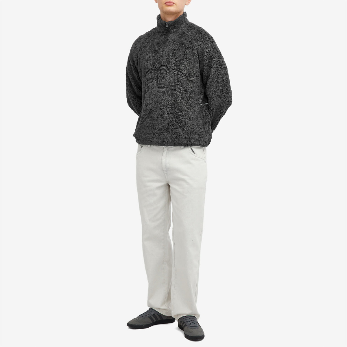 Pop Trading Company Men's Arch Logo Half Zip Fleece in