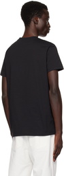 Balmain Black 'Balmain Paris' Flocked T-Shirt