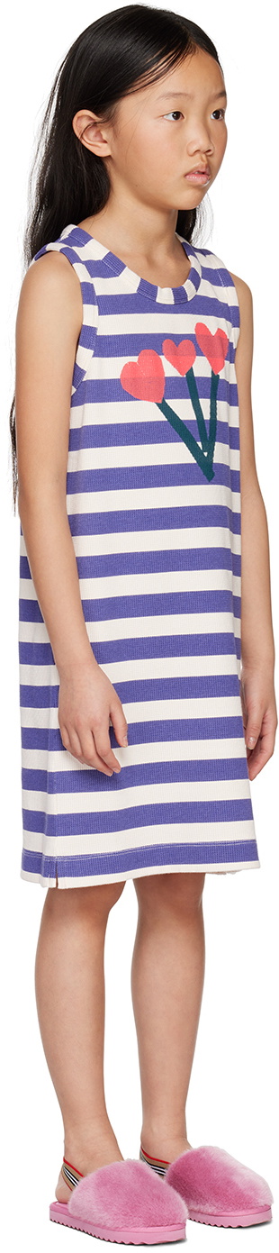 Wynken Kids Blue & White Striped Dress