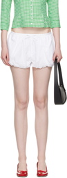 Sandy Liang White Kayo Shorts